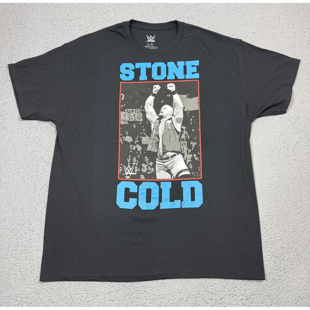 WWE Stone Cold Steve Austin Shirt Mens XL Black Wrestling Graphic Tee Tagless